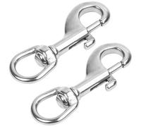2 Pieces Leash Swivel Snap Hooks, Collar Swivel Snap Hooks, Swivel Joints Trigger Clips, Heavy Duty Trigger Clips, for Dog Leash Collar Webbing, Pet Keychain Outdoor Camping Picnic