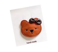 2 pieces, leather hair clips, sweet and cute animal fruits, handmade mini hair clips Bear