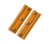 2 Pieces Leather Handle Wrap For Handbags Bucket Bags Luggage Grips With Buckle Suitcase Bag Covers Sleeve Beige Bag Protector
