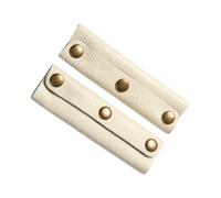 2 Pieces Leather Handle Wrap For Handbags Bucket Bags Luggage Grips With Buckle Suitcase Bag Covers Sleeve Beige Bag Protector