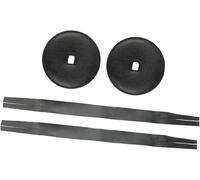 2 Pieces Leather Straps with Pads Cymbal Strap Chinese Gong Cymbal Hand Strap with Pads Soft Marching Repairing Cymbal Handle (Black)
