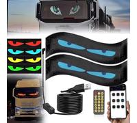 2 Pieces LED Flexible Display, APP Control Car Advertising Screen, Full-Color Smart Car Sticker IP65 Waterproof, Smart Colorful Soft Screen Display, Can Edit Content Display, USB Interface 173 * 70mm