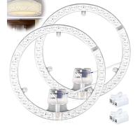 2 pieces LED module for ceiling light, 36W conversion kit LED module, Retrofit LED module ring lamp Ø23cm, LED plate with holding magnets, 6500K LED module conversion plate for ceiling