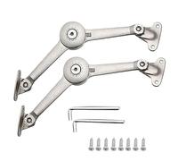 2 Pieces Lid Support Hinge Adjustable Lift, Adjustable Lift Support Buffer Hinge, Adjustable Lift Up Stay Support, for Kitchen Cabinet Door, Cupboard Door, Wooden Storage Boxes