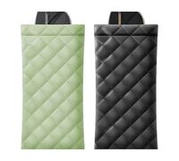2 Pieces Lightweight Eyeglasses Storage Case with Soft Inside Sturdy PU Construction for Glasses Care Waterproof Sunglasses Bag