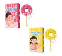 2 Pieces Lollipop Salt Bath Bombs, Fizzy Spa Moisturizes Dry Skin, Fizzing Bath Bombs Toy, Perfect for Bubble and Spa Baths, Birthday Mothers Day for Her/Him, Wife, Girlfriend