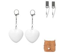 2 Pieces Love Wallet Tote Bag Touch Sensing Light, Purse Light Handbag Lights, Heart LED Bags Lights, Rechargeable Automatic Sensor Glow Keychain Bags Lamp （White）