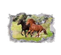 2 Pieces LuckyGGT Wall Sticker Horse Self-Adhesive Wall Decal Sticker Living Room Bedroom Room Decoration Wall Art Background Wallpaper 40 * 60cm