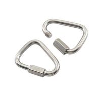 (2 Pieces) M10 Triangle Quick Link 304 Stainless Steel Locking Delta Chain Link