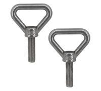 (2 Pieces) M12x50mm Triangular Lifting Eye Bolt Machine Bolt 304 Stainless Steel Threaded Machinery Shoulder Ring Bolts