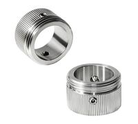 2 Pieces M30*15 Stainless Steel Heating Valve Adapters, with 2 Wrenches & 4 Screws Radiator Valve Thermostat Head Radiator Thermostat with RA Adapter (Striped)