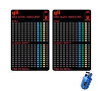 2 Pieces Magnetic Gas Level Indicator, Reusable Gas Cylinder Tool for Propane Butane LPG Fuel, Reliable Portable Gas Level Sensor Suitable for Travel Caravan Camping Motorhome Home Kitchen