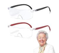 2 Pieces Magnifying Glasses Eyewear for Elderly Reading Glasses Magnifying Glasses Glasses for Eyewear Carrier Portable Reading Loupe Edgeless for Close Work Reading Sewing Crafts