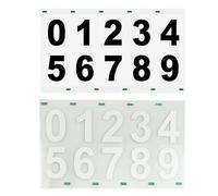 2 Pieces Mailbox Numbers Stickers - House Number Stickers 0-9,White And Black Number Stickers for Mail Box,2/4in Reflective Strong Adhesive Waterproof Numbers Sticker for,Garbage Bins,Trucks