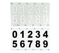 2 Pieces Mailbox Numbers Stickers - House Number Stickers 0-9,White And Black Number Stickers for Mail Box,2/4in Reflective Strong Adhesive Waterproof Numbers Sticker for,Garbage Bins,Trucks