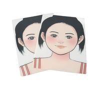 2 Pieces Makeup Faces Practice Board, Reusable Face Painting Practice Board, Display Tool Colored Exercise Template for Halloween Stage Home Face Skin Eye Lash Make Up