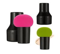 2 Pieces Makeup Sponge Makeup Blending Sponge Mushroom Powder Puff with Case and Handle for Foundation, Concealer and Powder