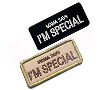 2 Pieces Mama Says I'm Special Embroidery Patch Military Morale Patch Tactical Emblem Badges Appliques Embroidered Patches - Hook and Loop Fasteners Backing Patches