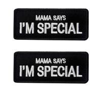 2 Pieces Mama Says I'm Special Funny Patch Tactical Patches,Full Embroidered Emblem Appliques Loop and Hook Fastener Military Flag Patch for Clothes,Jacket,Backpacks,Vest,Bags,Jeans,Caps,Hats Etc