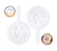2 Pieces Mesh Strainer, 100/400 Mesh Kitchen Sieve Plastic Household Sieve Fine with Handle Hook, Food Filter for Soy Milk Juice Coffee