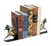 2 Pieces Metal Bookends, 23x20cm Desk Book Holder, Decorative Book Stoppers, Non Slip Bookshelf Decor for Home Office Library Bookshelf Heavy Books(Style 2)