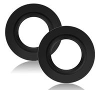 2 Pieces Metal Lamp Shade Reducer Ring for ES/E27 to BC/B22 Plate Light Fitting Lampshade Washer Adaptor Converter (Black)