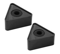 2 Pieces Microphone Stand Interview Microphone Logo Interview Mic Microphone Flag Station Log Triangle Cube Microphone Logo Flag Station Desktop Mic Stand, Black