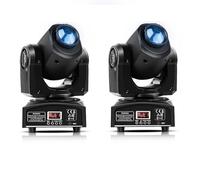 2 Pieces Mini 50W Beam Moving Head Light, RGBW LED Stage Light DMX512 9/11 CH Sound Control Pattern Lighting Effects for Disco DJ Party Club