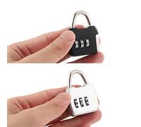 2 Pieces Mini Padlocks with Combination Gym Padlock 3digit School Locker Padlocks for Gym Locker, Luggage Case