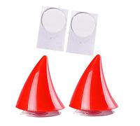2 Pieces Motorcycle Helmet Decoration Sticker Demon Horn for Bicycle Helmet, Little Horn Red
