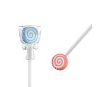 2 pieces multi-coloured lollipops baby tongue cleaning brush dustproof child tongue scraper cleaner portable baby care equipment