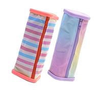 2 Pieces Multifunction Pencil Case for Kid Student Adult Large Capacity Pen Case Zippered Pen Pouches Travel Cosmetics Bag