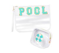 2 Pieces Multipurpose Travel Friendly Makeup Storage Bags in Elegant Designs with Wrist Strap Storage Zippered Toiletry Bag