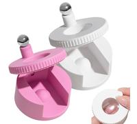 2 Pieces New Rotating Cat Eye Magnet, Nail Tool with Even Magnetic Force and Excellent Light Absorption, DIY a Shiny Cat Eye Effect (White+Pink)