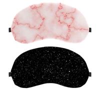 2 Pieces Night Snowy Sleep Mask for Side Sleeper Men Women, Light Blocking Eye Mask Cover Eyeshade with Adjustable Strap, Night Blindfold