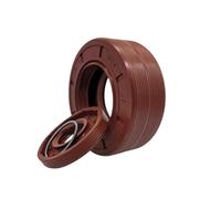 2 Pieces of 25x65x12mm Brown Fluororubber External-Thread Lip Oil Seals, ID 25mm, OD 65mm, Thickness 12mm