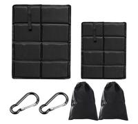 2 Pieces of 29*40cm Outdoor Cushions, Children's Cushions, Folding Cushions, Outdoor Mountaineering Cushions, With 2 Pieces of Carabiners, Suitable for Picnics, Mountain Climbing, Camping, (Black)