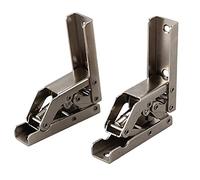 2 Pieces of 90 Degree Folding Hinges, Easy to Install and Convert 180 Degree Table Support Hidden Leaf Flip Hardware Accessories