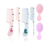 2 Pieces Of Air Cushion Combs, 2 Sets Of Printed Combs, Creative Cute Cartoons, Children'S Mini Brushes, Travel Convenience, Combing Hair Styling Tools.