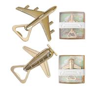 2 Pieces of Airplane Bottle Openers, Beer and Beverage Bottle Openers, Creative Gifts, Birthday Gifts, Pilot Gifts, Gifts for Airplane Lovers