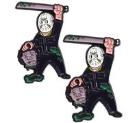 2 pieces of alloy animal enamel pins 16 kinds of cartoon anime pins Color 19 lapel pins set backpack aesthetic brooch jacket women's girl gift (Color 19)