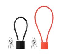 2 Pieces Of Anti-Theft Long Beam Lock, Multi-Function Padlock, Wire Rope Padlock, Padlock With Key, Heavy Duty Padlock (Black, Red).