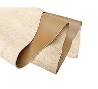2 Pieces of Beige 14x20 Inch 100% Genuine Real Cowhide Leather Sheets for Crafting Upholstery Leatherworking Leathercraft Repair Crafts Offcuts Cow Skins Hides Tools Kit Craft Supplies TPS4624
