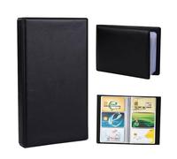2 Pieces of Black Leather Business Card Collection, Multi-Function Card Storage Clip, Reusable, Convenient Card Bag Storage Book.