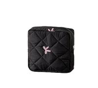 2 Pieces of Black Small Bags, Portable Coin Purse, Practical Sanitary Napkin Storage Bag, Suitable for Storing Earphones, Keys, Lipstick and Other Small Objects.