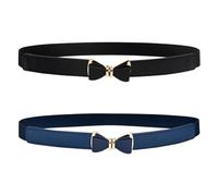 2 Pieces Of Bow Belts, Thin Belts For Women, Decorative Belts, Elastic Belts, Coat Belts, Dress Belts