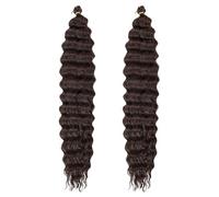 2 Pieces Of Brown Latin American Curly Hair, Long Curly Hair Extension, Dark Corrugated Bundle, Suitable For Bohemian Braided, Wavy Braided Hair.