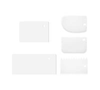 2 Pieces of Cake Flatter and 3 Pieces of White Scraping Board, Baking Tool, Multi -Function Kitchen Tool, Cake Making Tool