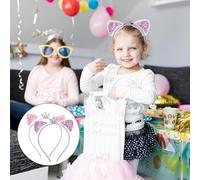2 Pieces Of Cat-Eared Headbands, Sequined Crown Shape, Soft And Cute Accessories, Suitable For Girls' Parties, Holiday Dresses, And Daily Cute Shapes.