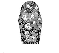2 Pieces Of Cherry Blossom Full Arm Tattoo Stickers Herbal Juice Semi-Permanent Chest Faucet Waterproof Non-Reflective Temporary Tattoo Tattoo Sticker Fake Tattoo